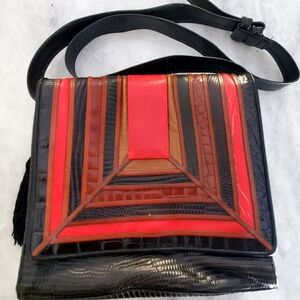 Vintage Sharif Multicolor Studio Tassel Crossbody Bag